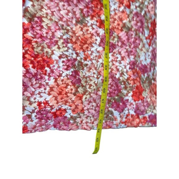 MONIQUE LHUILLIER Women's Plus Pink Floral Dress Retail $450.00 Size XXL? 18/20? - Picture 12 of 16